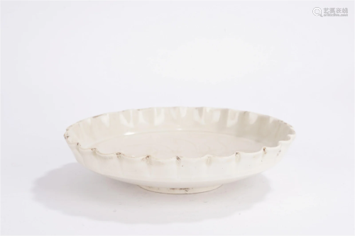 Chinese Antique Ding White Glaze Dish