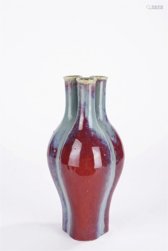 Chinese Antique Qing Flambe Vase