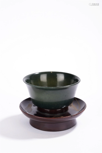 Qing Period Green Jade Cup