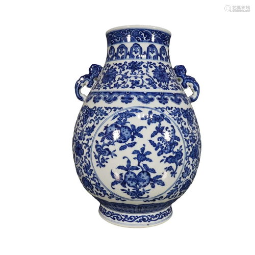 A Blue And White Zun-Form Vase