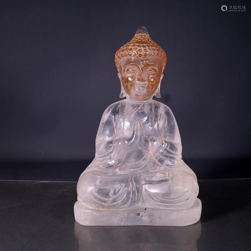 A Lovely Crystal Buddha Statue