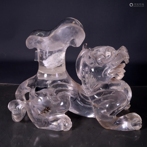 A Gorgeous Crystal Beast Candlestick