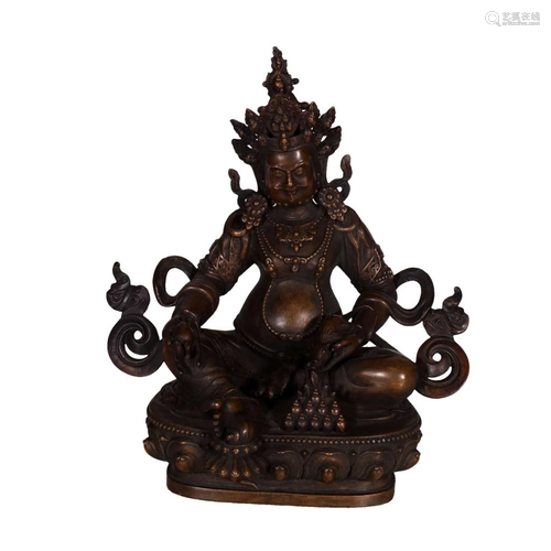 A Lovely Tibetan Statue of Copper Buddha