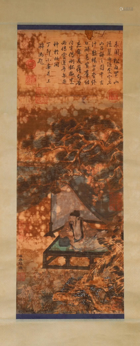 A Delicate Figure Scroll Painting By Qian Xuan