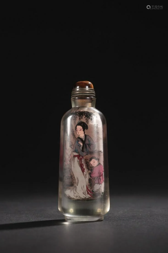 A Delicate Crystal Inside Painting Snuff Bottle