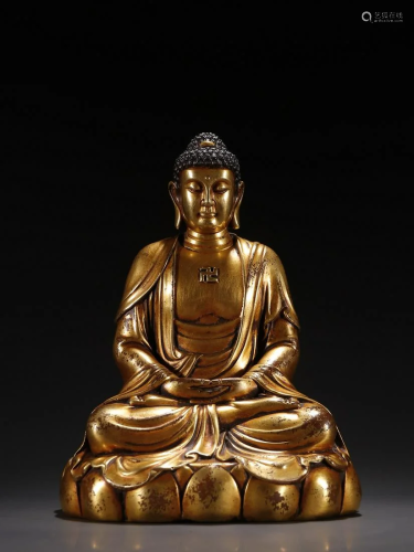 A Fine Gilt-bronze Figure of Buddha