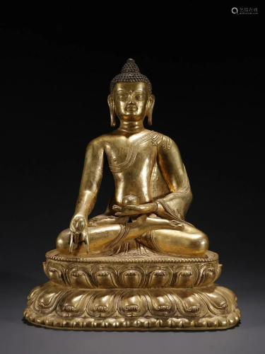 A Fine Gilt-bronze Figure of Buddha