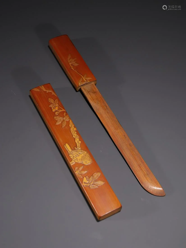 A Fine Bamboo Carved Paper Cutter