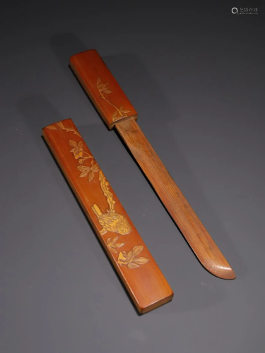 A Fine Bamboo Carved Paper Cutter