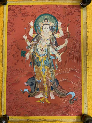 A Fine Moreshitian Bodhisattva Thangka