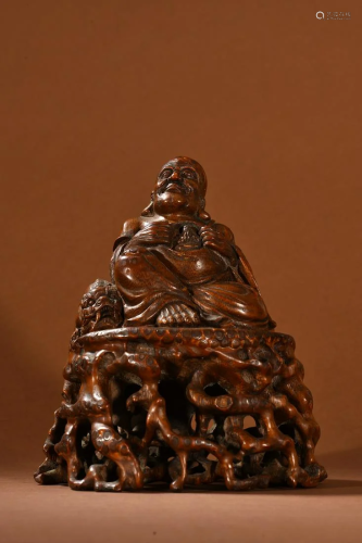 A Fine Bamboo Carved 'Figure' Ornament