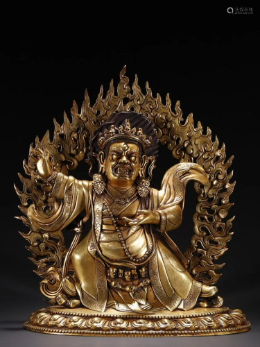 A Fine Gilt-bronze Figure of Mahagala