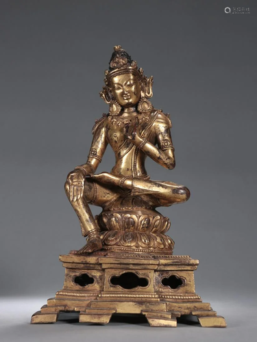 A Fine Gilt-bronze Figure of Buddha