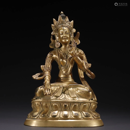 A Fine Gilt-bronze Figure of Buddha