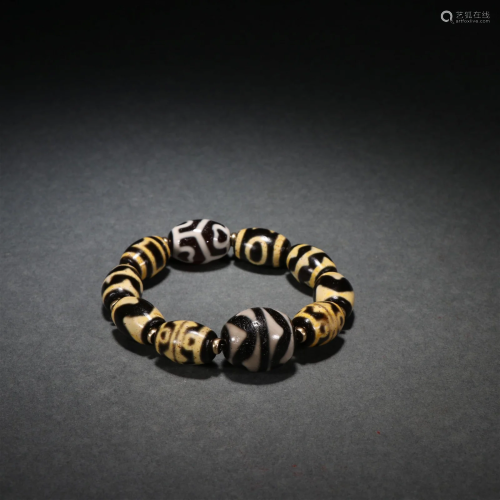 A String of Dzi Beads Bracelet
