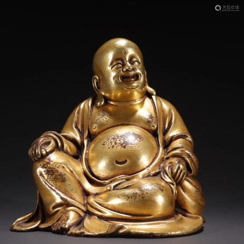 A Fine Gilt-bronze Figure of Maitreya