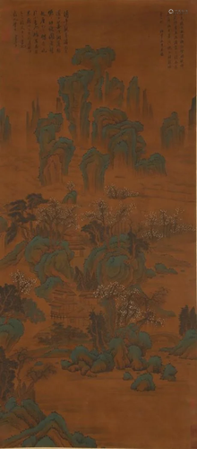 A LANDSCAPE PAINTING ON SILK BY WANG JIAN.