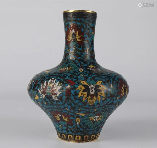 A CLOISONNE BOTTLE "DANPING".