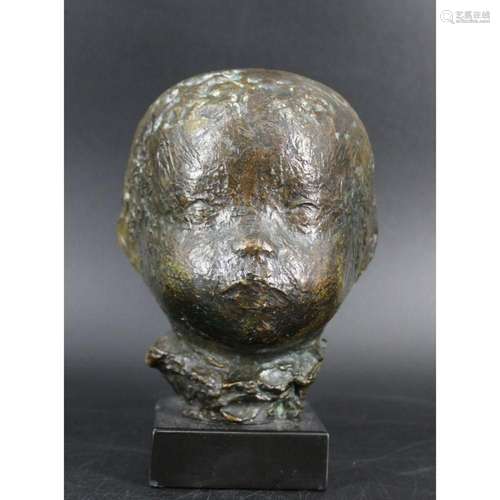 EDMOND MOIRIGNOT (Fr, 1913-2002) Bronze Head.