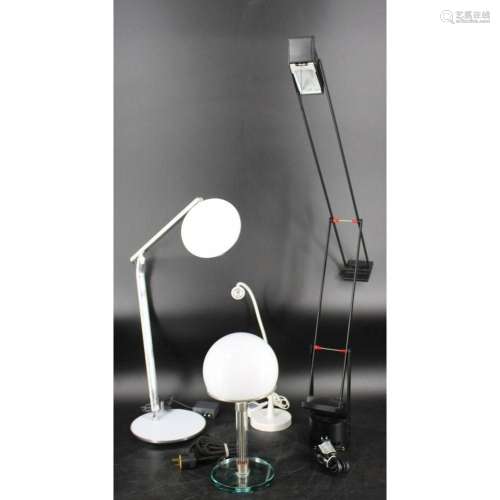 Lot Of 4 Vintage Desk Lamps Including Artemide