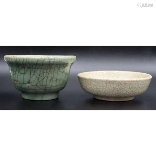 (2) Chinese Crackle Glaze Bowls.