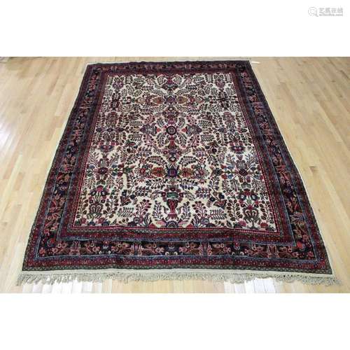 Vintage And Finely Hand Woven Carpet.