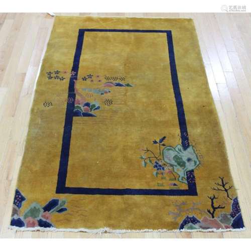 Art Deco Chinese Finely and Hand Woven Carpet.