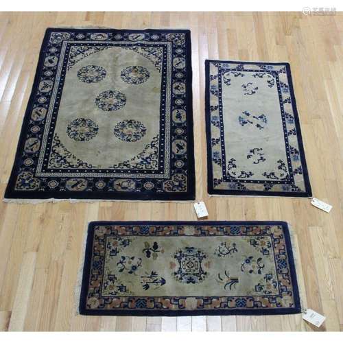 3 Antique Chinese Area Carpets