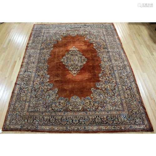 Antique And Finely Hand Woven Roomsize Carpet.