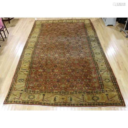 Antique And Finely Hand Woven Ziegler Carpet.