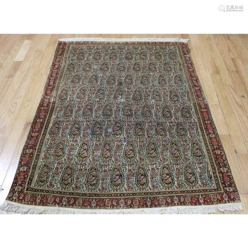 Antique And Finely Hand Woven Carpet.