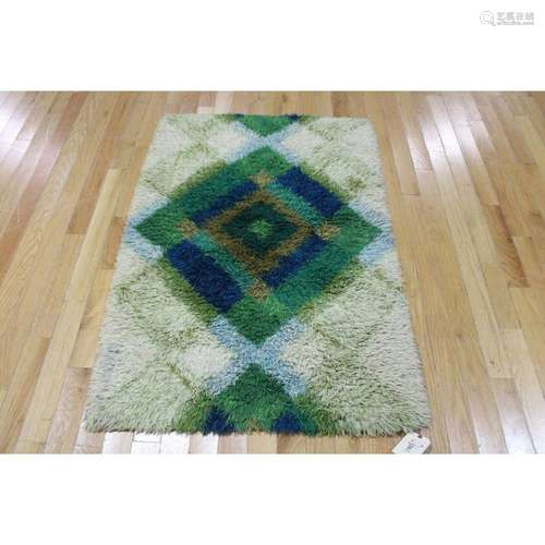 Midcentury Finnish Shag Pile Rug