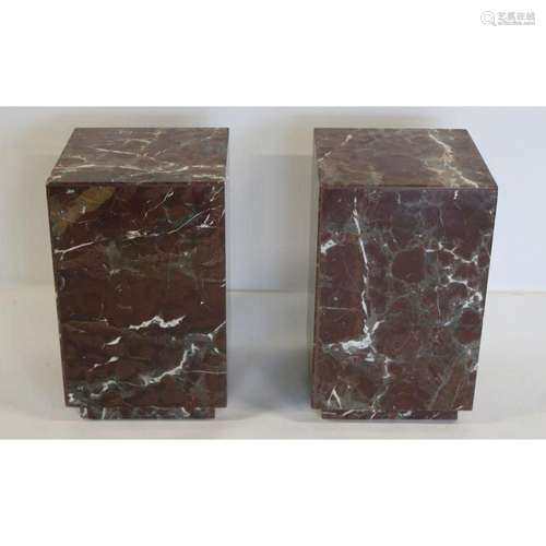 Pair of Midcentury Marble Stands / Pedestals.