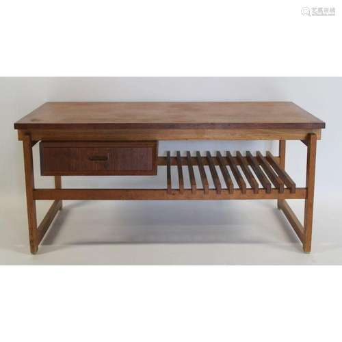 Mid-Century Danish Modern Coffee Table with Drawer