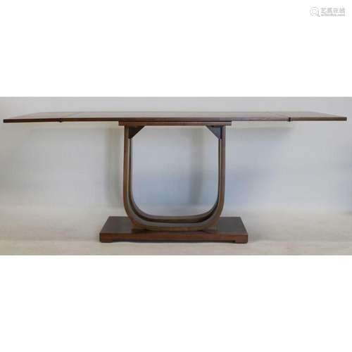 Art Deco Mahogany Table with Bentwood Base