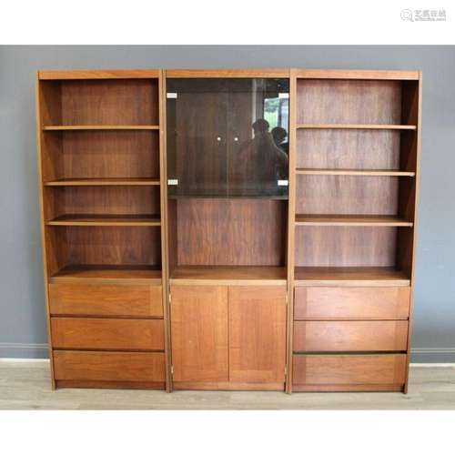 Midcentury 3 Piece Bookcase / Cabinet.