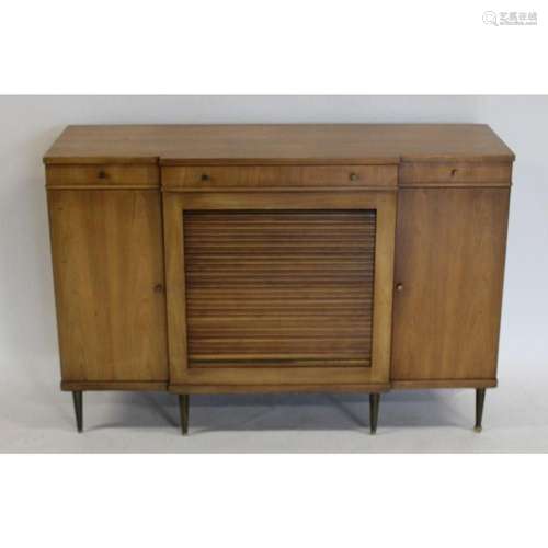 Midcentury John Widdicomb Tambour Front Server.