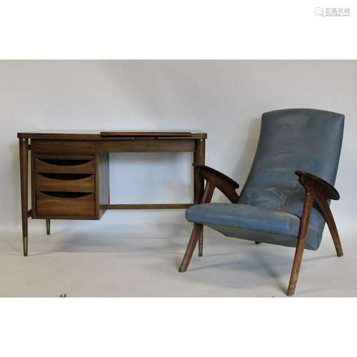 Midcentury Arm Chair And A Desk As / Is.