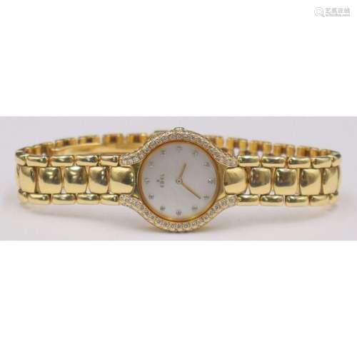 JEWELRY. Ebel Beluga 18kt Gold and Diamond Watch.