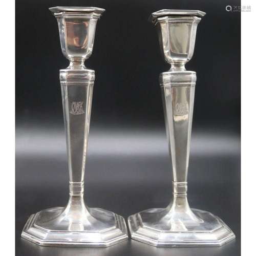 STERLING. Pr of Tiffany & Co Sterling Candlesticks