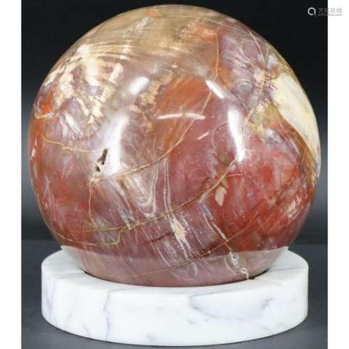 FOSSIL. Polished Petrified Wood Sphere.