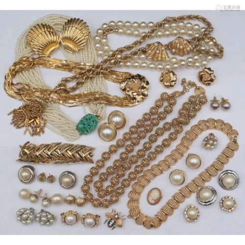 JEWELRY. Assorted Costume and 14kt Gold Jewelry.