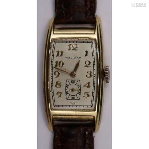 JEWELRY. Men s Waltham 14kt Gold Streamline Watch.