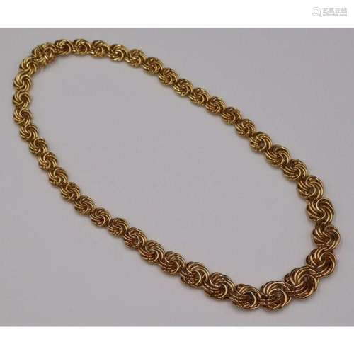 JEWELRY. Italian 14kt Gold Chain Necklace.