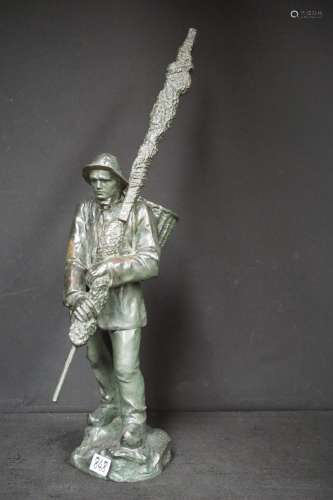 "Le pêcheur" - Sculpture en bronze - Signée - H : ...