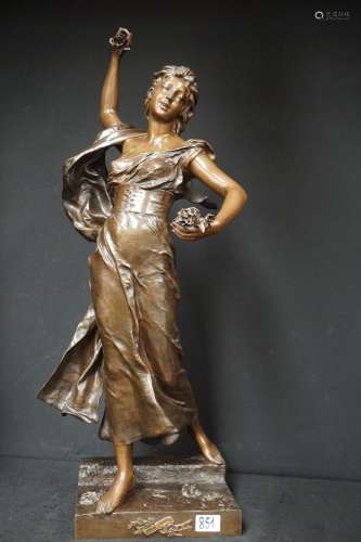 "Fête des fleurs" - ca. 1900 - Sculpture en bronze...