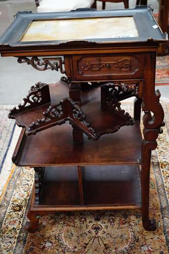 Table d'appoint de style chinois - ca.1900 - Avec manège...