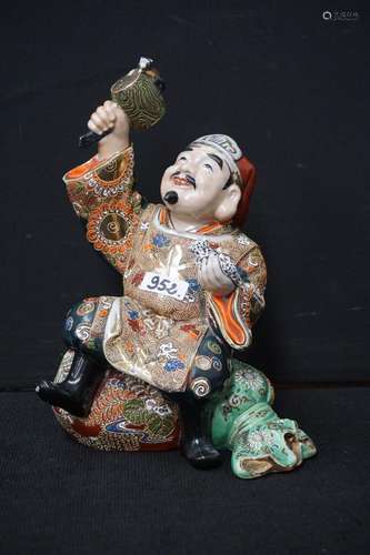 Sculpture en porcelaine japonaise - Satsuma - H : 24 cm