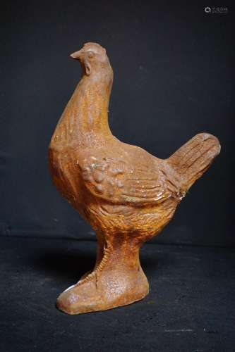 Poulet en fonte - H : 40 cm