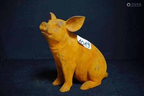 Cochon en fonte - H : 28 cm